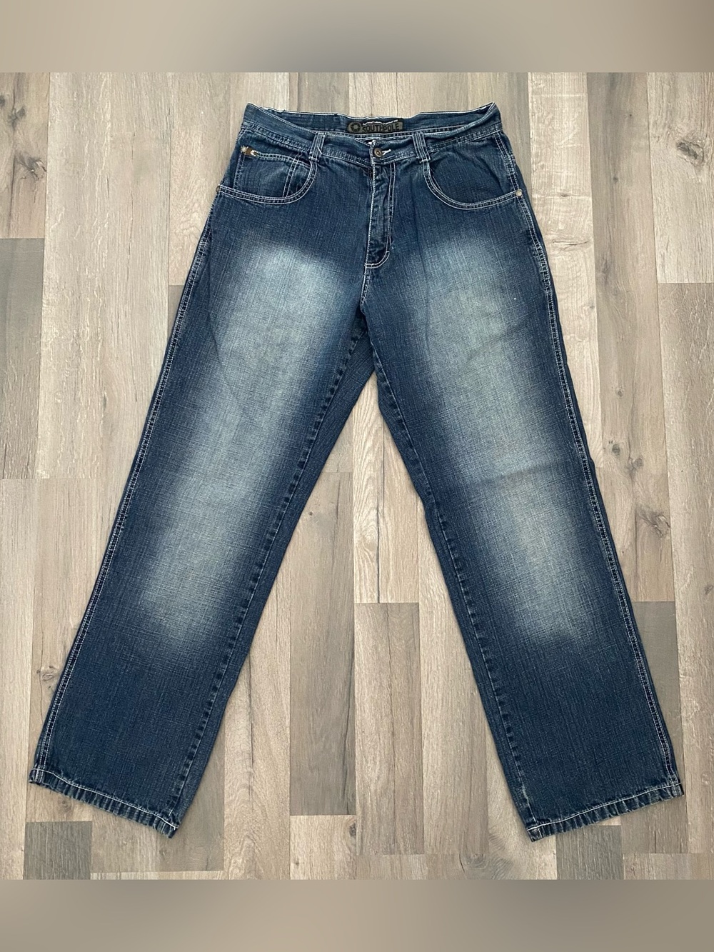 Vintage Southpole 4180 Jeans Dark Wash Blue Y2K Skater Straight Leg 32x32